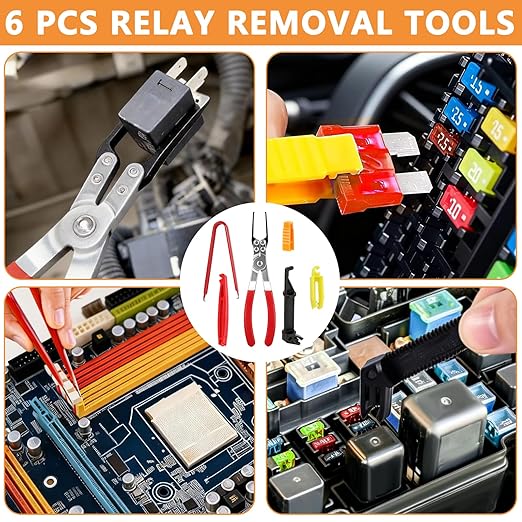 1398Pcs Automotive Electrical Connectors Kit, 28 Types Electrical Terminal Pins Kit with Crimp Tool, Relay Fuse Remover & Car Disassembly Tool, Male/Female Wire Terminals for Professional Auto Repair