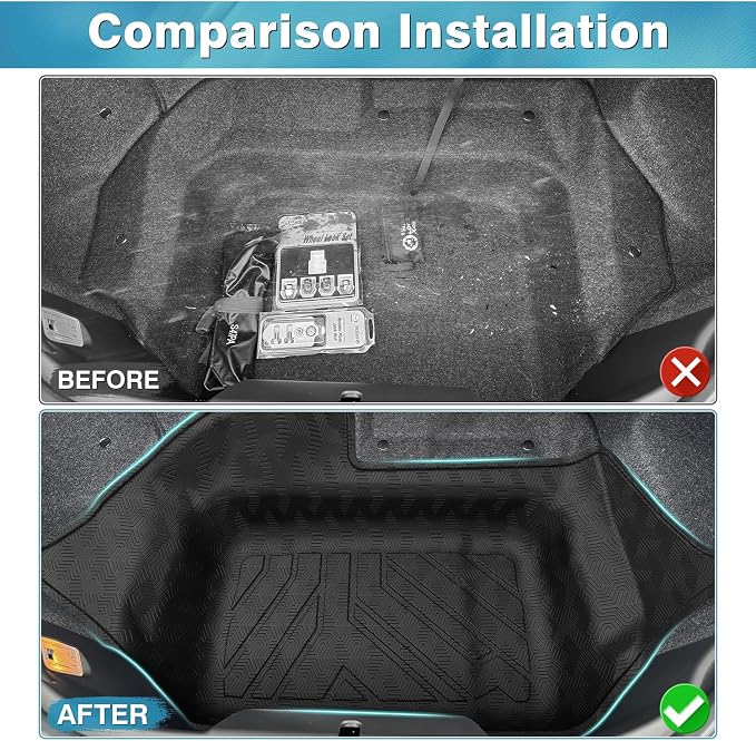 Mixsuper Cargo Liner for Mazda MX-5 MX5 Miata 2016-2025, Trunk Mat for MX5 Miata Accessories Cargo Mat Rear Trunk Liner Black