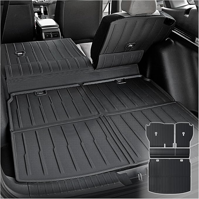 Cargo Liner Backrest Mats for Honda CRV 2026 2025 2024 2023 Car Mat Accessories, All Weather TPE Trunk Cargo Liner SeatBack Mat for CR-V Gas Hybrid(Backrest Mats+Trunk Mat)