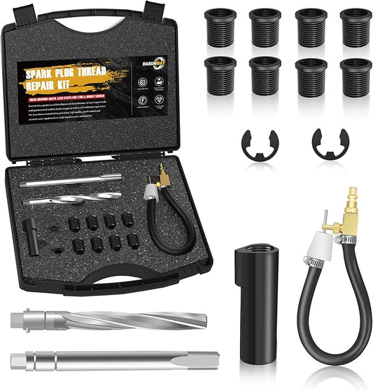 38900 Two Valve Ford Triton Tool Kit, Foolproof Repair System, Spark Plug Thread Repair Kit Compatible with 4.6L, 5.4L and 6.8 V-10 Ford Triton Two Valve Engines (Light Black)