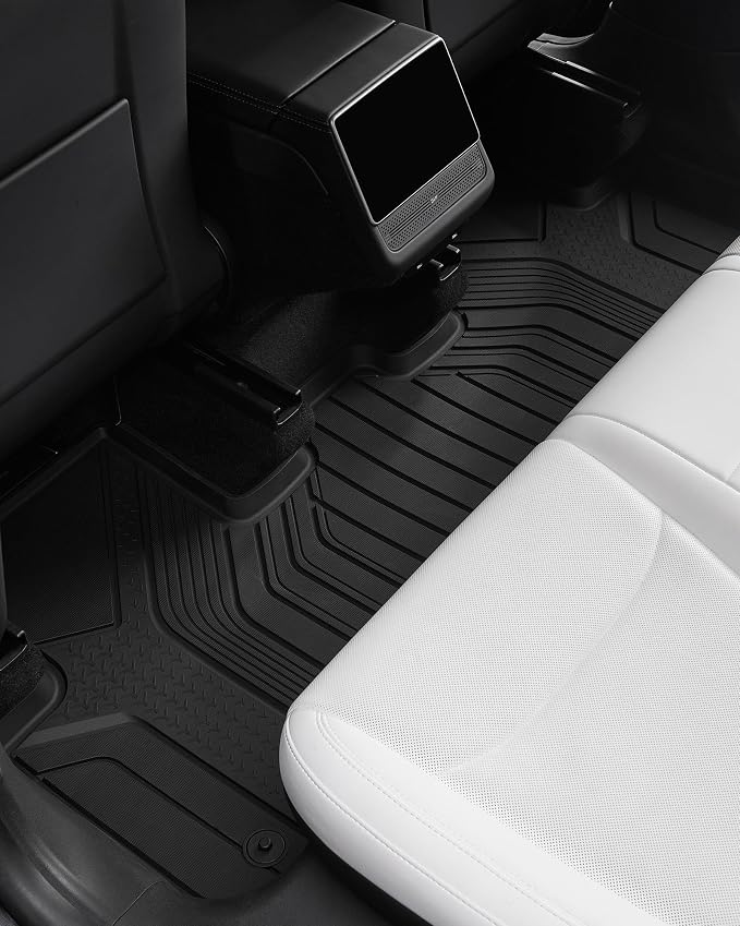 3W Floor Mats Fit for Tesla New Model Y 2025 2026 Juniper, TPE All Weather Custom Fit Floor Liner for Juniper Model Y Accessories 1st and 2nd Row Car Mats Easy Clean, Vigormold™