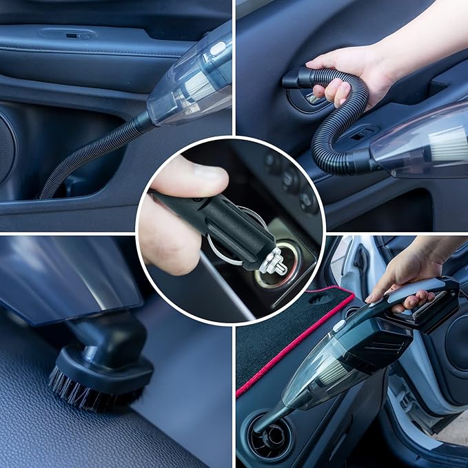 20Pcs Car Cleaning Wash Kit Interior Detailing Cleaner Kit with High Power Handheld Vacuum, Brush Set, Windshield Tool, Duster, Towels, Complete Car Care Tools, Blue