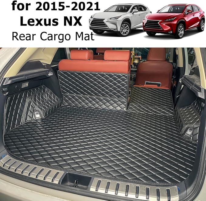 Cargo Mat for 2015-2021 Lexus NX200t NX300 NX300H Trunk Mat ＆ Rear Backrest Mat Cargo Liners All Weather Waterproof