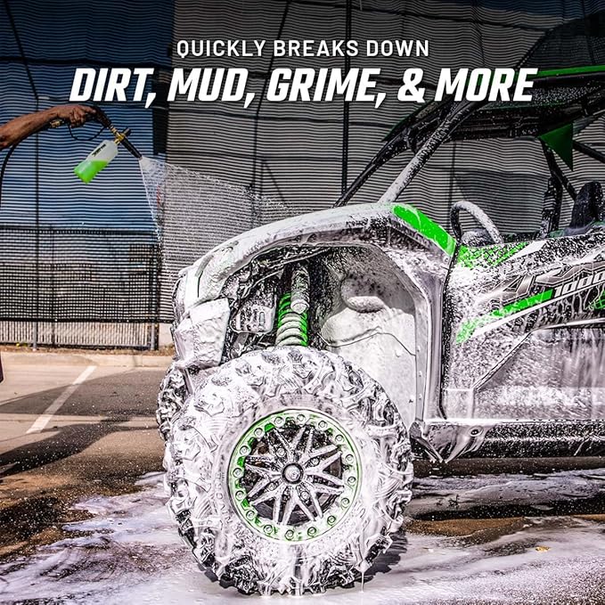 Slick Products Total Off-Road Wash Super Concentrate – Thick Foaming Car Wash Soap with Hybrid-Ceramic Formula for Dirt Bikes ATV UTV Trucks Jeeps and More – Foam Cannon Ready – 64 oz