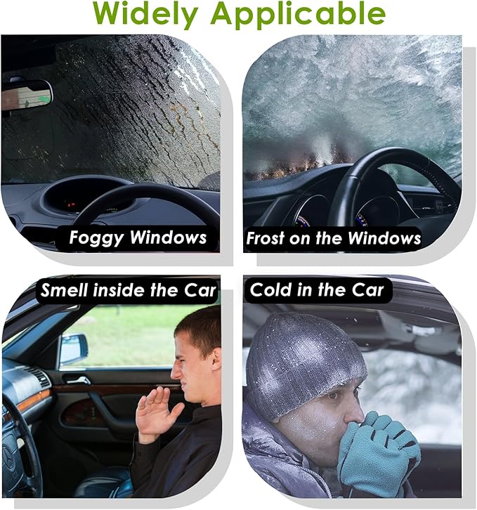 Car Heater, 12V 200W Portable Car Demister Windshield Defogger and Defroster Fast Heating&Cooling Fans with Cigarette Lighter Plug/Ergonomic Handheld/360° Rotary Base for Cars, SUV, Jeeps, Trucks, MPV