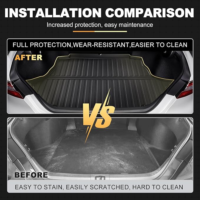 Floor Mats & Cargo Liner Fit for Toyota Camry 2018-2024 FWD Gas (Not for AWD or Hybrid)