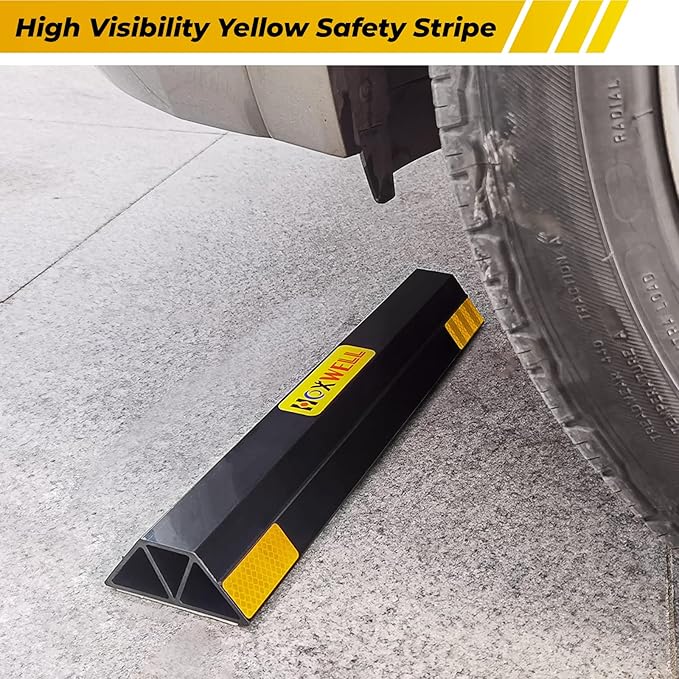 HOXWELL (New Updated) 16" 2 Pcs Heavy Duty Parking Aid for Garage Walls, Parking Gadgets Protects Car, Parking Stopper Easy to Install 2 Packs, 16" L x 3.7" W x 1.8" H