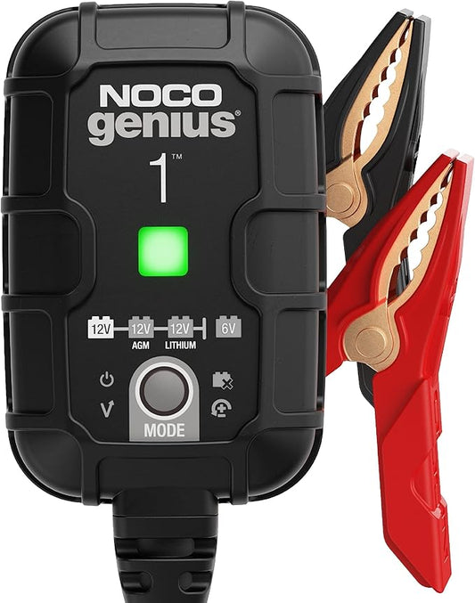 NOCO GENIUS1: 1A 6V/12V Smart Battery Charger – Automatic Maintainer,Trickle Charger & Desulfator with Overcharge Protection & Temperature Compensation – for Lead-Acid-& Lithium Batteries,(Pack of 6)