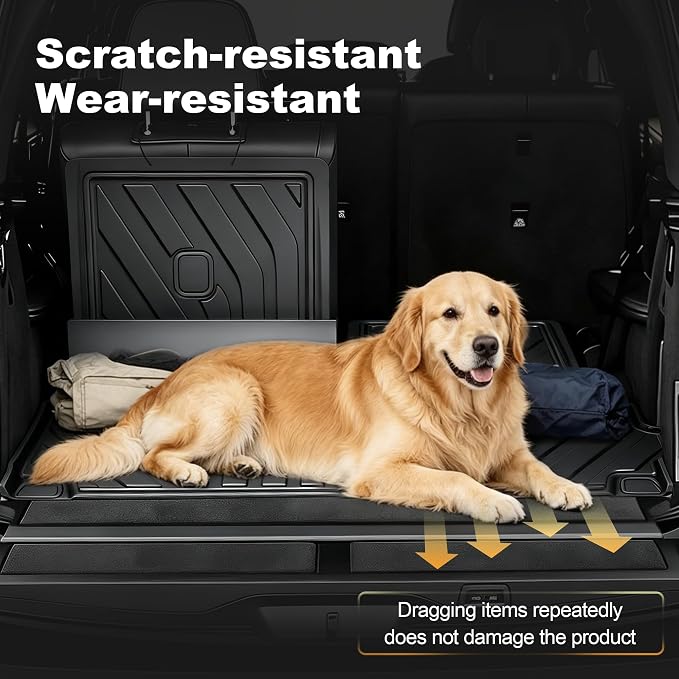 Cargo Liner & Third Row Seat Back Mats Compatible with 2019-2026 BMW X7 G07 (Not for 2021-2022 X7 50i / 2025 X7 40i): AOMSAZTO Custom Fit 2019-2026 BMW X7 All Weather Anti Skid TPE Trunk Liner