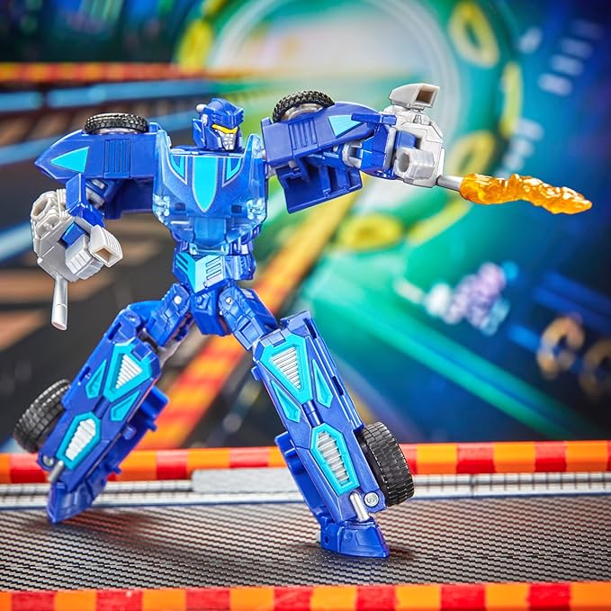 Transformers Collaborative Hot Wheels x Twin Mill, Deluxe Class 5-Inch Robot Action Figure Converts to Racecar, Car Toys for Ages 8+