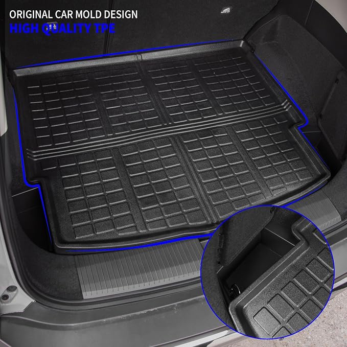 Rongtaod Floor Mats Compatible with 2021-2025 2026 Nissan Rogue Trunk Mat Cargo Mat Cargo Liner All Weather Floor Liner 2024 Rogue Accessories (Trunk Mat+Floor Mats)