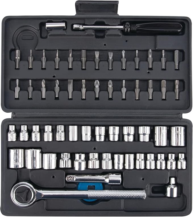 Performance Tool W1168 SAE/Metric 60-Piece Socket (1/4-Inch & 3/8-Inch Drive) and Bit Set
