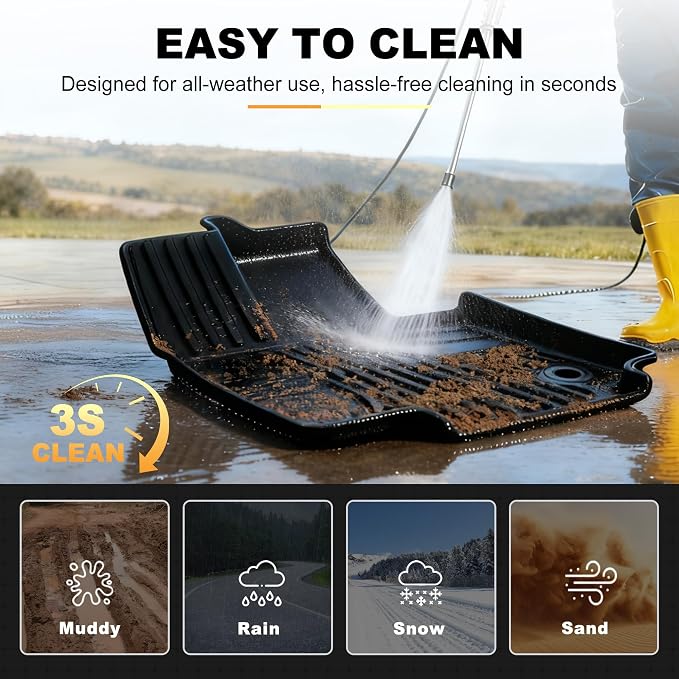 Floor Mats for Toyota Highlander 2020-2026 7 Seats - All Weather Floor Liners and Cargo Mat with Seatback Protector Highlander Accessories