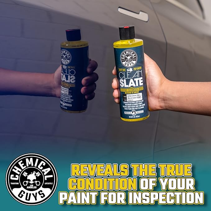 Chemical Guys CWS80364 Clean Slate Deep Surface Cleaning Car Wash Soap (Removes Old Car Waxes, Glazes & Sealants for Superior Surface Prep), 64 fl oz (Half Gallon), Citrus Scent