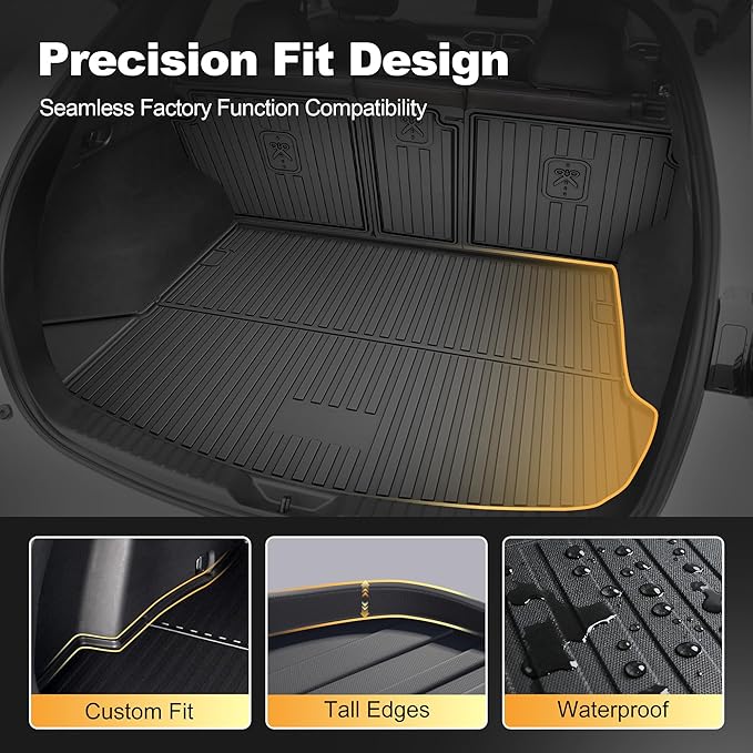 Cargo Liner with Backrest Mat Compatible with 2017-2025 Mazda CX-5 All Weather Protection CX5 Accessories