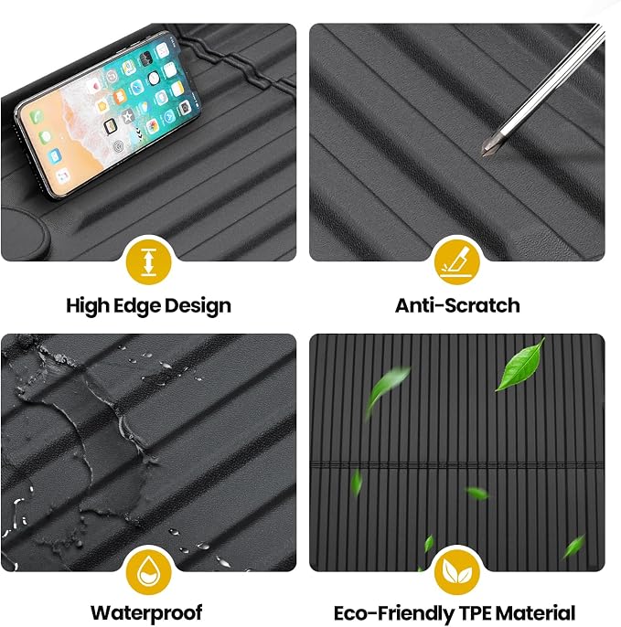 Truck Bed Mat for Toyota Tacoma 5FT 2024 2025 2026, All Weather Bed Liner for Tacoma Accessories, Heavy Duty Bed Mats, Car Accessories