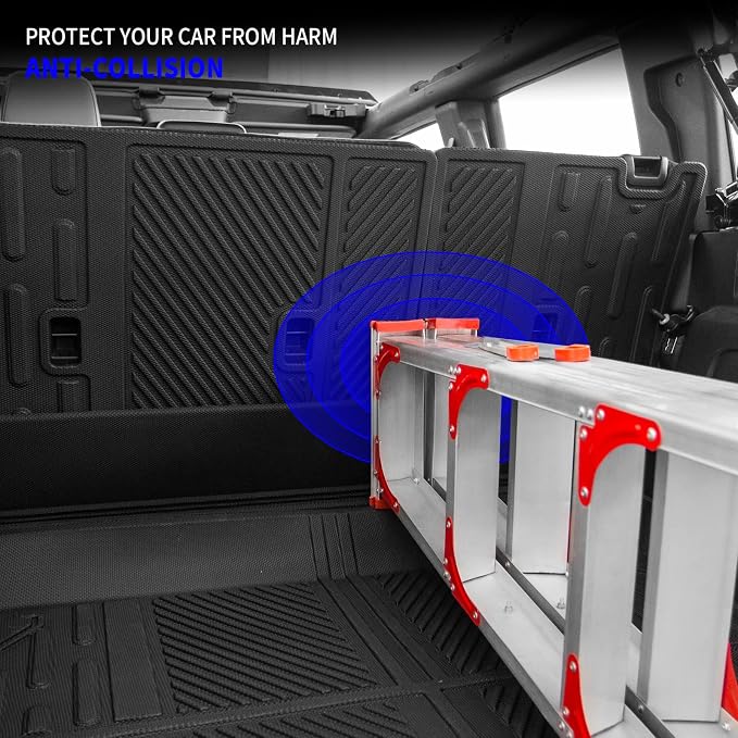 Rongtaod Cargo Mat Compatible with 2021-2025 2026 Ford Bronco 4 Door Trunk Mat Cargo Mat Cargo Liner Back Seat Cover Protector 2025 Bronco Accessories (Trunk Mat+Backrest Mats)