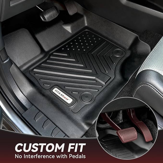 YITAMOTOR Floor Mats & Cargo Liner Fit for Mazda CX-5 2017-2025, TPE All Weather Custom Fit Floor Liners for Mazda CX5, 1st & 2nd Row and Trunk Liner Car Mats Set Accessories, Black