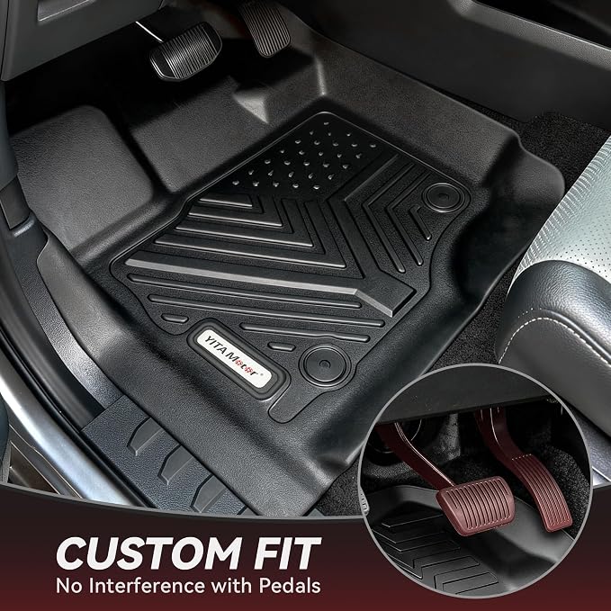 YITAMOTOR Floor Mats Fit for 2017-2025 Mazda CX-5, TPE All Weather Custom Fit Floor Liners for Mazda CX5, 1st & 2nd Row Car Mats Accessories, Black