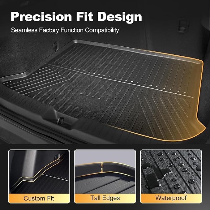 Truck Mat & Rear Backrest Mat fit for Mazda CX-30 2020-2026 Cargo Liners All Weather Anti-Slip Split Dog Liner CX30 Accessories (Cargo Liner +Backrest Mats)