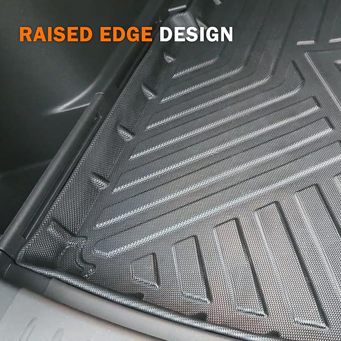 KUST Trunk Cargo Mat for 2021-2025 2026 Chevy Trailblazer Accessories, All Weather Cargo Liner TPE Rubber Raised Edge (Only for Cargo Deck in Lower Position)