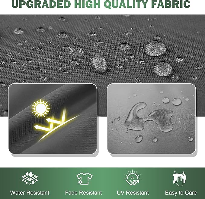 Outdoor Chair Cushions Set of 2, 22x22x3 Inch Waterproof & Fade Resistant Patio Furniture Seat Cushions with Ties, Square Outdoor Dining Chair Cushions for Lawn, Garden, Deck & Yard, Dark Grey