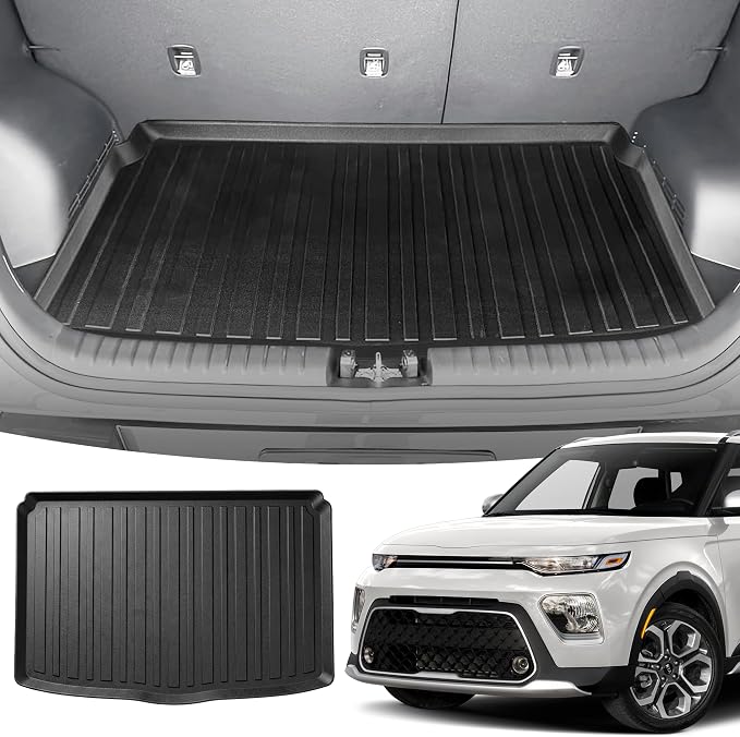 Premium Cargo Liner for Kia Soul 2020-2026 - 100% Protection - Custom Fit Car Trunk Mat - Easy-to-Wash & All-Season Black Cargo Mat - 3D Shaped Laser Measur5d Trunk Liners for Kia Soul (SK3)