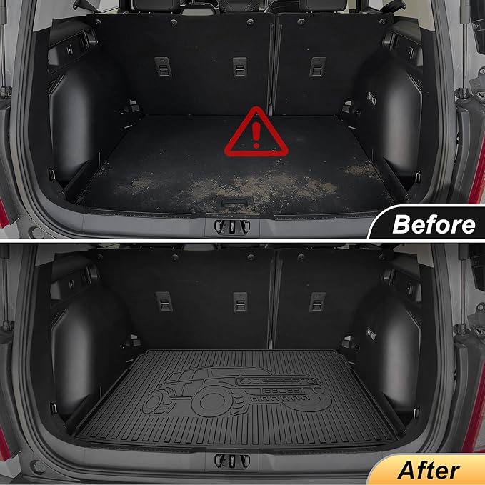 AOMSAZTO Floor Mats & Cargo Liner for Ford Bronco Sport 2021-2026 | 1st & 2nd Row Custom Fit All Weather Protection Trunk Liner Waterproof Car Accessories