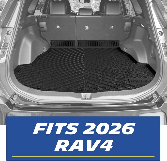 Michelin Vehicle Mats, Premier Series All-Weather TPE Custom Fit Liner for Toyota RAV4 Hybrid 2026-2027 Floor Mats (4 Piece)