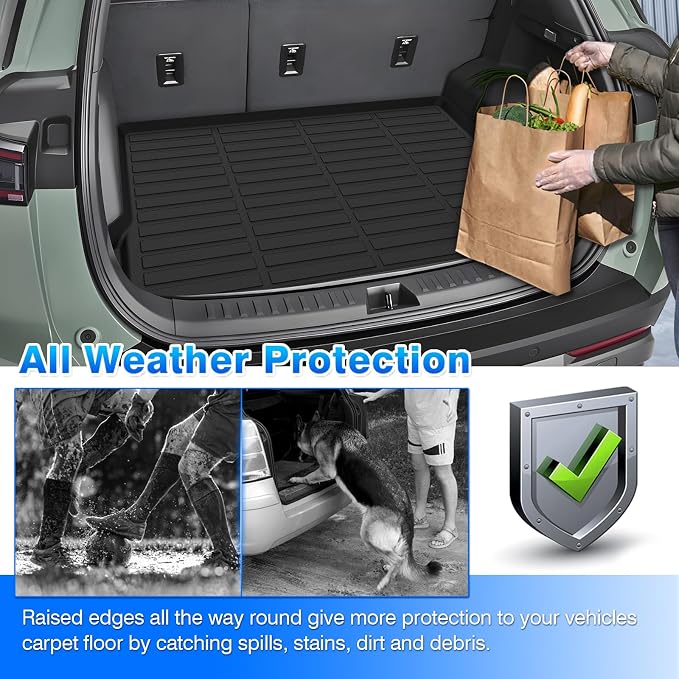 Cartist Cargo Liner Compatible with 2018-2024 Chevy Chevrolet Equinox/GMC Terrain All Weather Rear Trunk Mat 3D Waterproof Black TPE