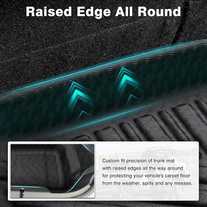 Mixsuper Cargo Liner for Mazda MX-5 MX5 Miata 2016-2025, Trunk Mat for MX5 Miata Accessories Cargo Mat Rear Trunk Liner Black
