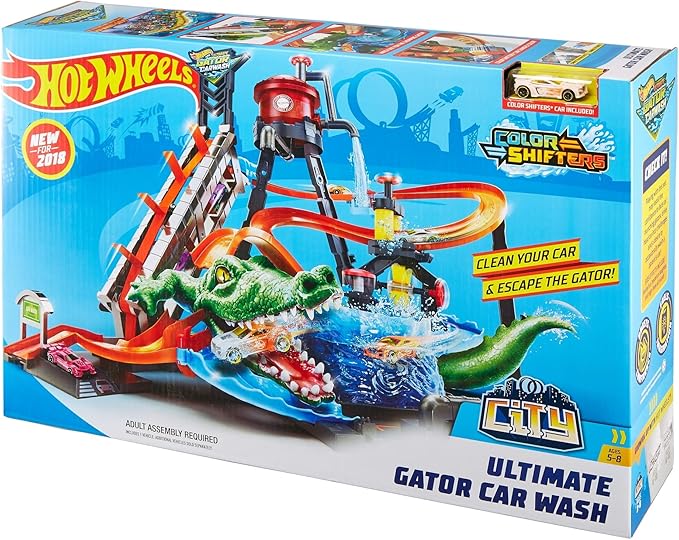 Hot Wheels City Car Wash and Giant Gator