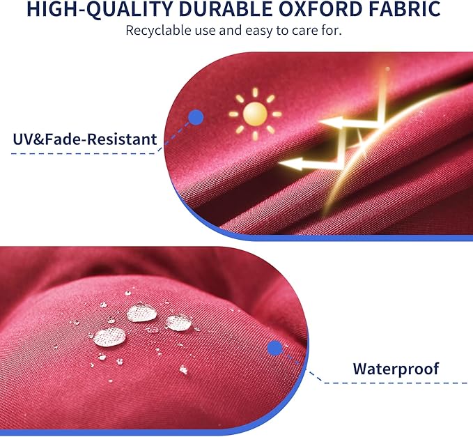 IPYNBAP Outdoor Bench Cushion, 59x18x5 Inch, Waterproof Bench Cushion for Outdoor/Indoor Furniture, Tufted Patio Bench Seat Cushion, Fade Resistant Outdoor Cushions for Porch Swing Couch, Burgundy
