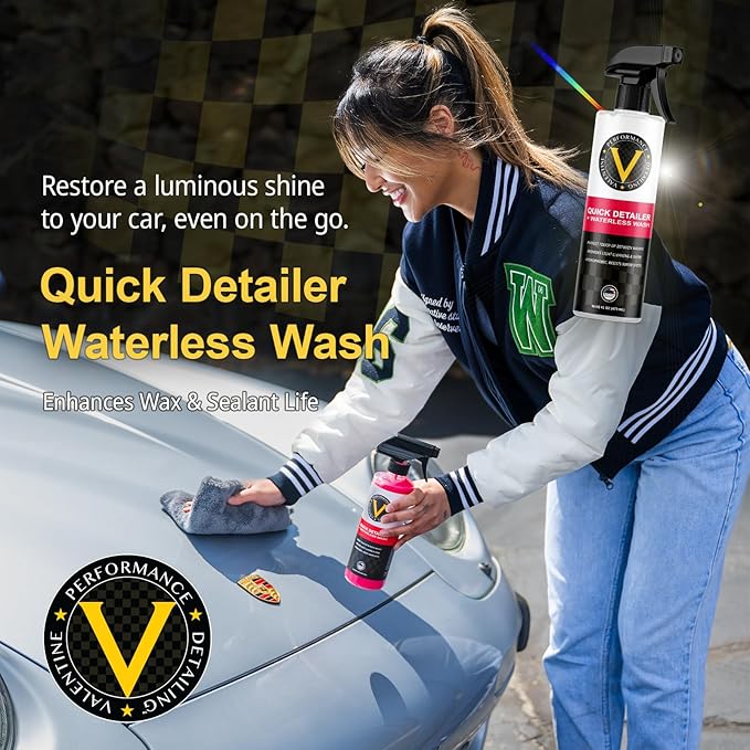 VPD Starting Line Kit - Complete Auto Care Set with Heavy Duty Degreaser, Wash & Wax, Quick Detailer, Interior & Exterior Cleaner, Rubber Vinyl Plastic Reviver, Microfiber Towels, Applicators & Mitts