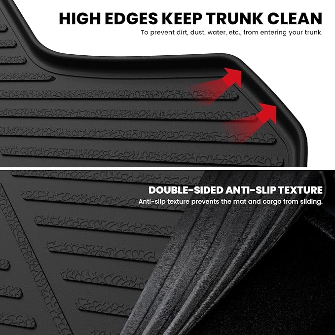 LASFIT Cargo Mat for Kia K4 2025 2026, All Weather TPE Custom Fit Car Trunk Mats Cargo Liners Accessories for Kia K4 2025-2026, Black