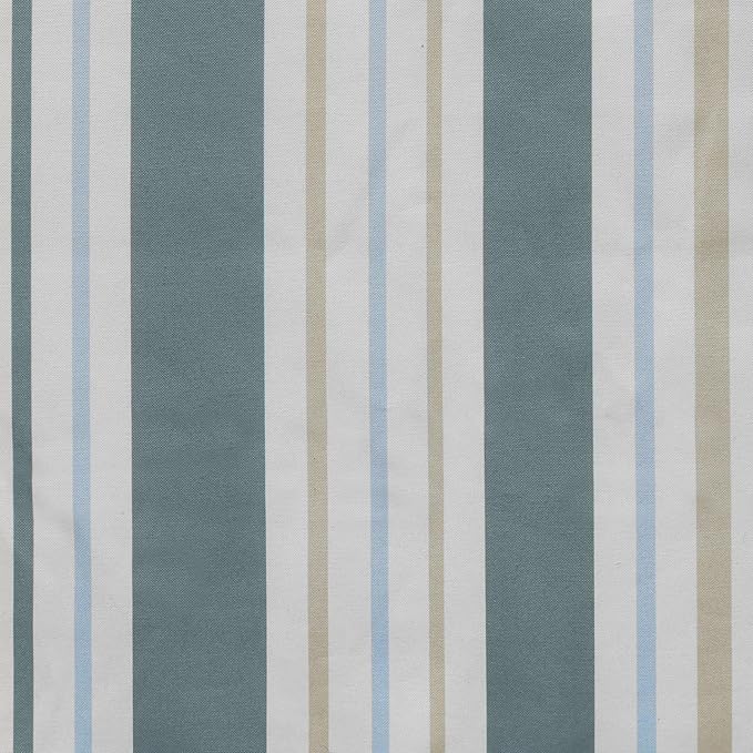 AAAAAcessories Outdoor Seat Cushions for Chairs, Waterproof, Fade-Resistant, 24" x 24" x 4", Patio Furniture Replacement Cushions, Set of 2, Slate Gray Blue Coastal Stripe