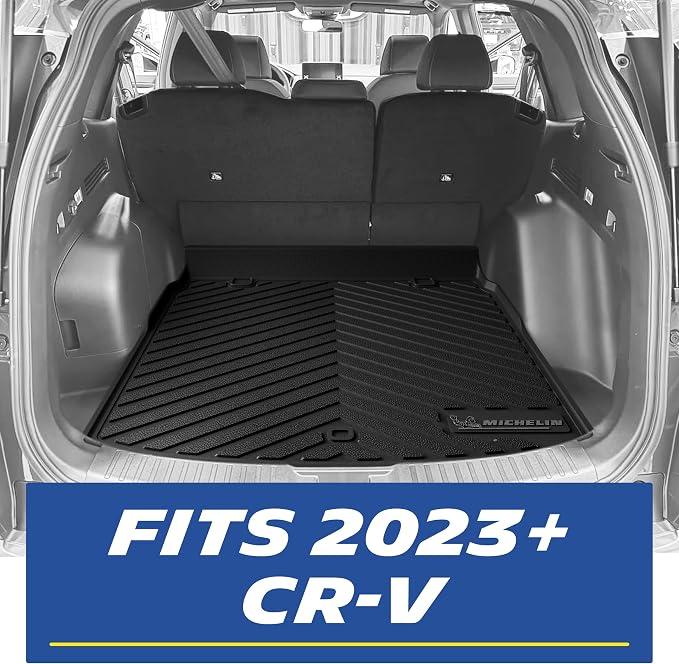 Michelin Vehicle Mats, Premier Series All-Weather TPE Custom Fit Liner for Honda CR-V Gasoline & Hybrid & e:FCEV 2023-2026 Floor Mats (4 Piece)
