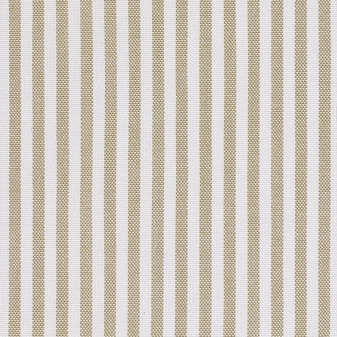 AAAAAcessories D-Shaped Chair Cushions, 2" Thick Dining Chair Pads with Ties and Removable, Machine-Washable Cover, 17" x 16", Set of 4, Natural Sand Pinstripe