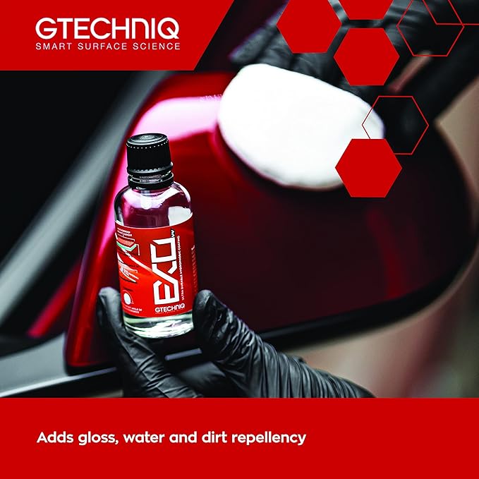 Gtechniq EXO Crystal Hydrophobic 1 fl oz | Extreme Gloss and Hydrophobic Finish, Protects Against Contaminants, Long-Lasting Car Paint Coating