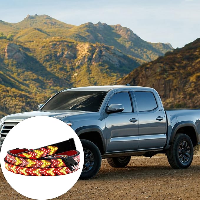 Bendable Silicone LED Rear Light with Flowing Turn Markers and Construction for Commercial Vehicles LED Turn Signals