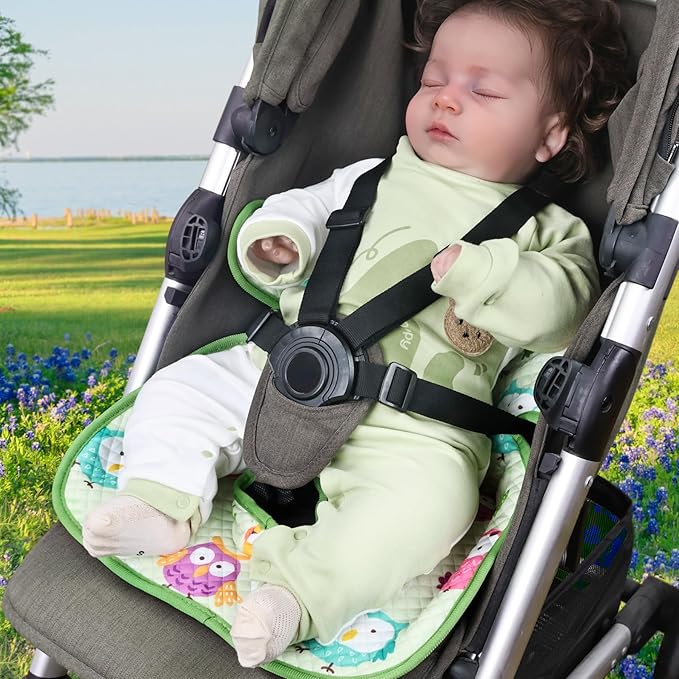 COOLBEBE Infant Car Seat Protector for Potty Training, 2 Pack Dry Waterproof Car Seat Liner Toilet Training for Baby Infant Toddler, Piddle Pads Cover Pad for Strollers & Carseat (Green)