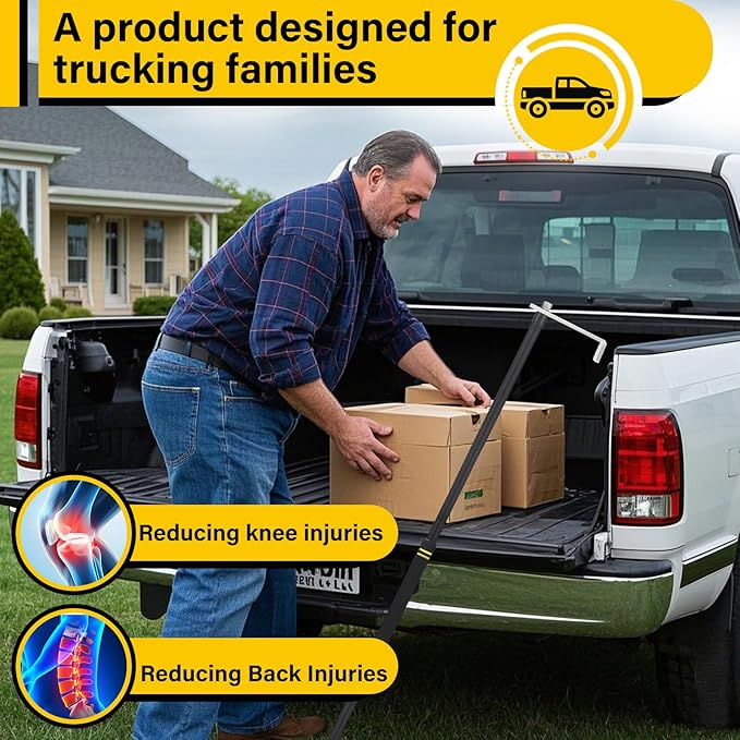 Truck Cargo Retriever Heavy Duty, Cargo Grabber Truck Cargo Retriever 35-77" with Two Hooks Essential Pickup Truck Van RVs Tools Thickened Stainless Steel is Sturdy and Convenient