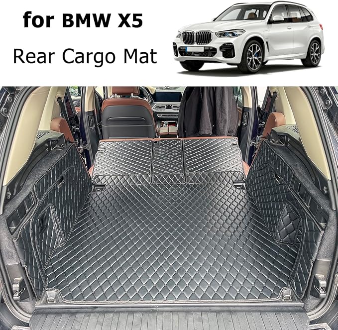 Cargo Mat Compatible with 2019-2026 BMW X5 Trunk Mat (and Rear Left and Right Side Panels) Cargo Liners for X5（Non 45e /7-Seats Models）