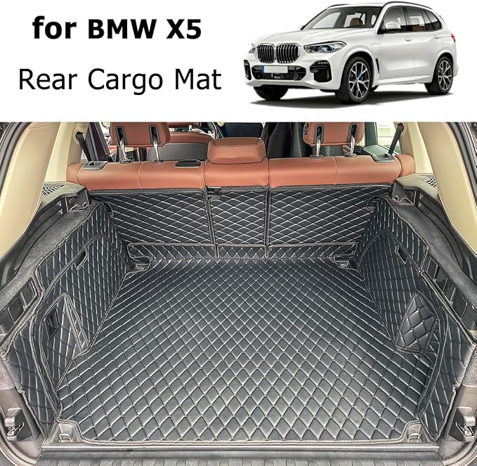 Cargo Mat Compatible with 2019-2026 BMW X5 Trunk Mat (and Rear Left and Right Side Panels) Cargo Liners for X5（Non 45e /7-Seats Models）