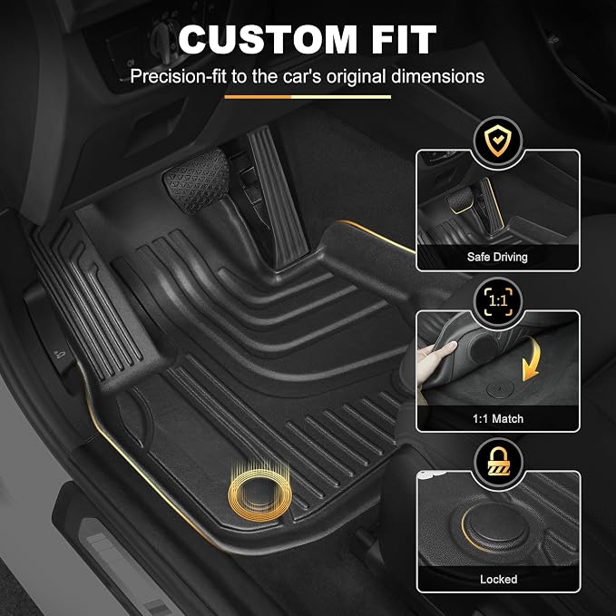 AOMSAZTO Floor Mats & Cargo Liner Fit for BMW X6 2015-2019 (F16) | Custom Fit All Weather Protection Car Accessories Anti Skid Trunk Mat
