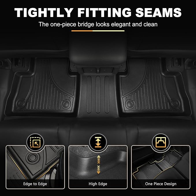 RAV4 Floor Mats for Toyota RAV4 2019-2025 (Not Fit Hybrid or 2026 Models) - All Weather Floor Liners 1st & 2nd Row Car Mats RAV4 Accessories