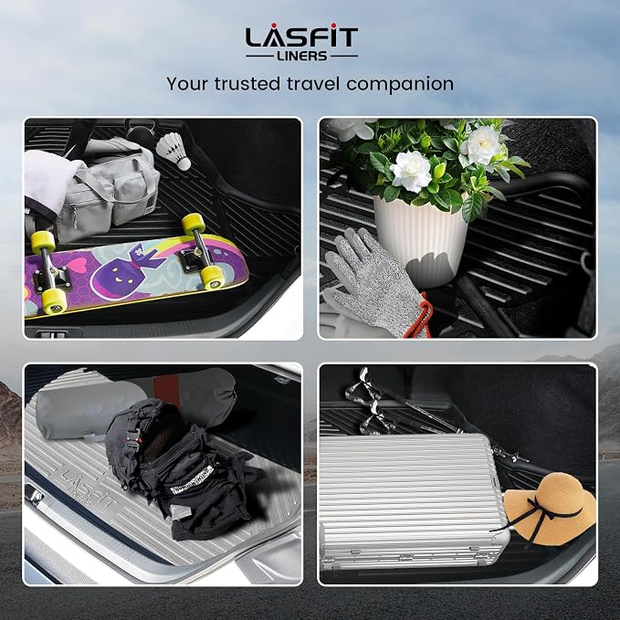 LASFIT Cargo Mat for Kia K4 2025 2026, All Weather TPE Custom Fit Car Trunk Mats Cargo Liners Accessories for Kia K4 2025-2026, Black