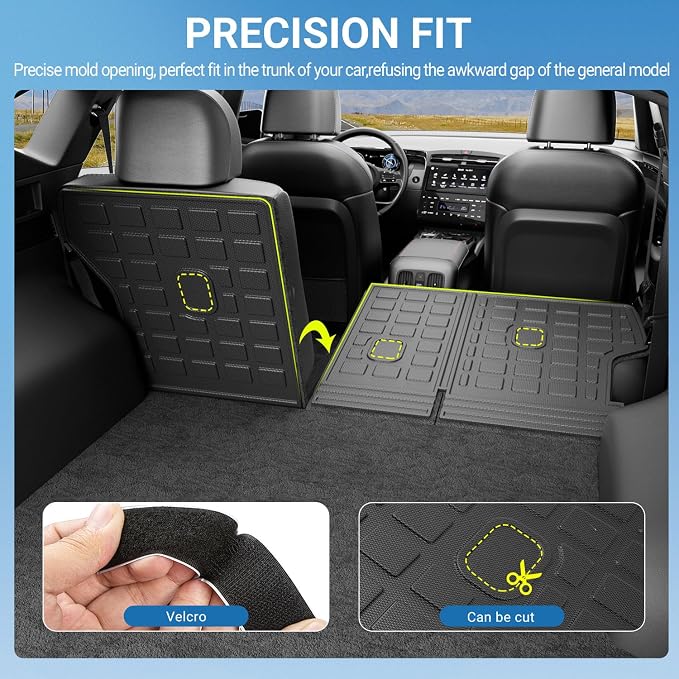 Xipoo Cargo Liner Compatible with 2022-2026 Tucson Backrest Mat TPE Material Trunk Mat (NO Hybrid) Cargo Liner Replacement for 2022 2023 2024 2025 2026 Tucson Accessories (Backrest Mat)