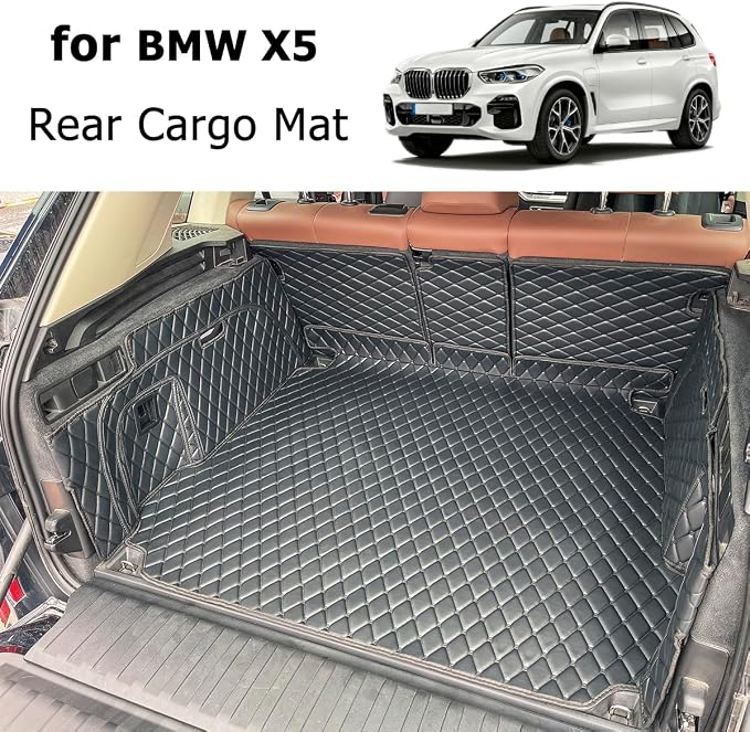 Cargo Mat Compatible with 2019-2026 BMW X5 Trunk Mat (and Rear Left and Right Side Panels) Cargo Liners for X5（Non 45e /7-Seats Models）