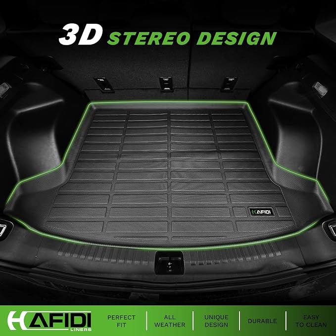 HAFIDI® Floor Mats & Cargo Liner Set Fit for 2024 2025 2026 Chevy Blazer EV &Honda Prologue All Weather Protection TPE Anti-Slip Full Set Floor Liners Custom Chevrolet Blazer Accessories - Black